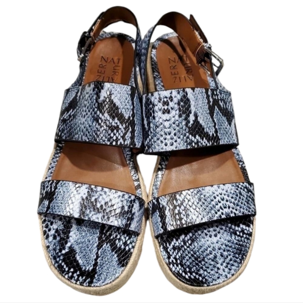 NATURALIZER blue black python snakeskin Espadrill… - image 2